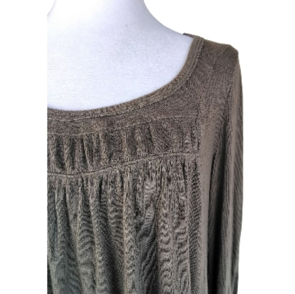 We The Free Love Valley Olive Green Long Sleeve Knit Top Size Medium - Picture 4 of 9